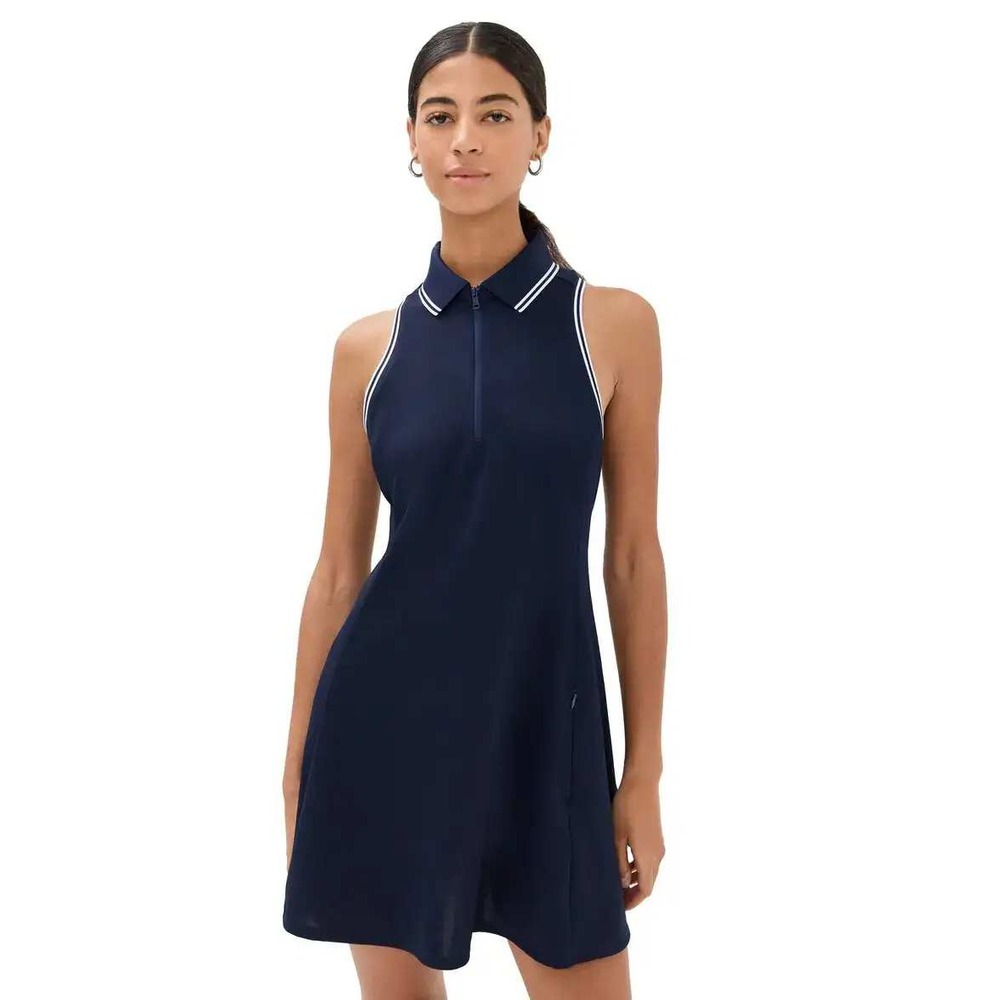 RLX Ralph Lauren Navy White 2025 MLB All-Star Game Pique Golf Dress Sleeveless L